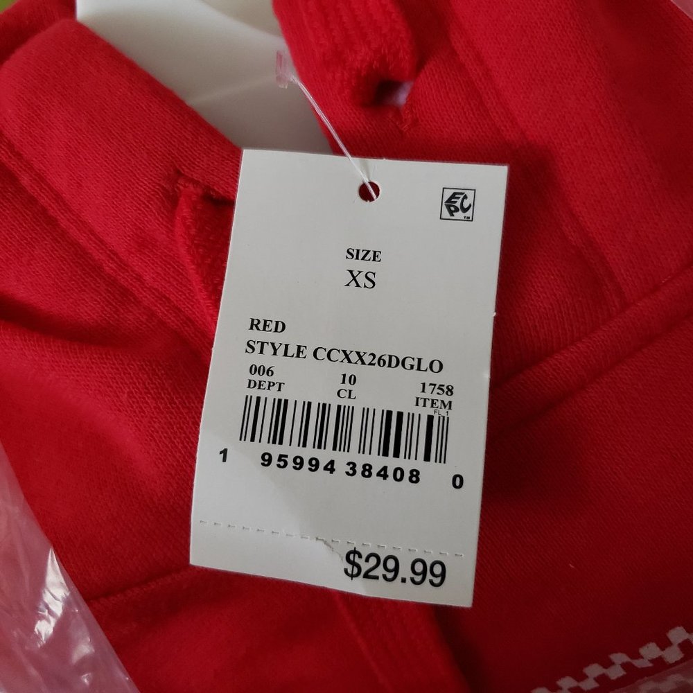 Coca-Cola Women's Holiday Long Sleeve Hooded Graphic Sweatshirt Dress Red - Picture 3 of 8